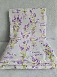 2pc BEDDING SET for bedside crib QUILT PILLOW filled swing pram provence purple - Picture 1 of 1
