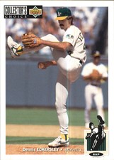 1994 Collector's Choice Oakland Athletics Baseball Card #495 Dennis Eckersley
