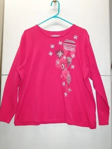 Croft & Barrow Gr. 2XL rotes Langarm Pull-Over Urlaub Sweatshirt - getragen - Bild 1 von 8