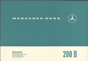 MERCEDES W 110 200 D Betriebsanleitung 1965 Uso e manutenzione  Livro de Ser. BA - Picture 1 of 7