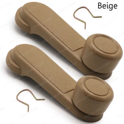 For Nissan Frontier Navara D21 D22 1986 '05 Window Crank Handle Beige Pair Foto 1 de 4