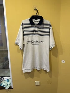 Yves Saint Laurent YSL Big Logo Polo T-Shirt Men's Size XXL Vintage - Picture 1 of 10