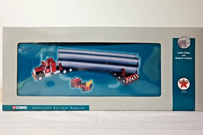 CORGI US55704 KENWORTH WITH PIPE LOAD, DOLLY AND MUTT  TEXAS PIPELINE 1:50 SCALE - Image 1 of 4