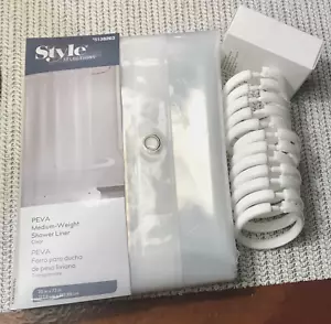 PEVA Shower Liner Clear Medium 70x72 in w/ Rust Proof Grommets with Free Hanger - Picture 1 of 7