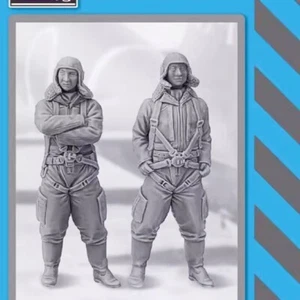 1/32 Resin Figuren Modellbausatz Japanische Piloten 2 Mann ungebaut unbemalt - Bild 1 von 2