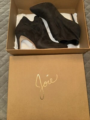 NEW Joie Jacey Women's gray suede slim heel booties Size 8.5 BNIB $$$ - Image 1 of 4