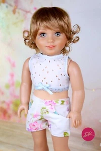 Custom 18" Doll Wig CHLOE Modacrylic strawberry blonde wig for American Girl Dol - Picture 1 of 7