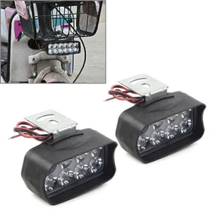 2X Motorcycle Headlight Spot Fog Light 8-LED Headlamp Bulbs For Car UTV ATV - Picture 1 of 10