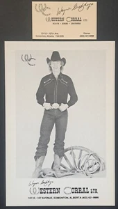 Rare Wayne Gretzky Western Corral Promotional Poster + Card Vintage NHL Hockey - Picture 1 of 2