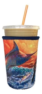 Iced Coffee Sleeve Insulated Neoprene Cup Sleeve Fits a 24 Oz. Coffee Cup Was... - Picture 1 of 9