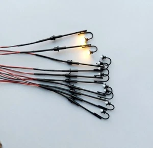 Y8-21  N   10pcs 1:160  Scale Model Light Train Railway Layout LED Lamppost Park - Picture 1 of 6
