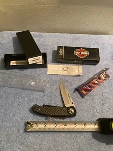 NOS COLTELLO DA TASCA VINTAGE ORIGINALE HARLEY DAVIDSON HD33 UNITED IN SCATOLA ORIGINALE - Foto 1 di 12