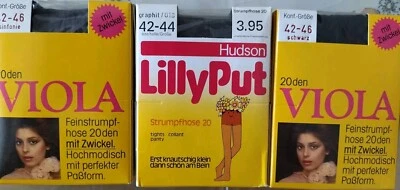 Gr. 42 44 NEU - 3 Fein Strumpfhosen Hudson Lilly Put u. Viola 20den, beige u.a. - Bild 1 von 3