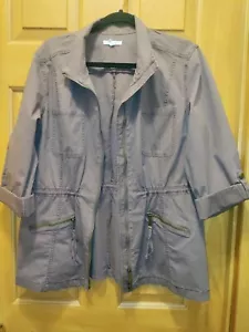Maurices Utility Cargo Jacket Lightweight Womens LG brown Lightweight - Picture 1 of 7