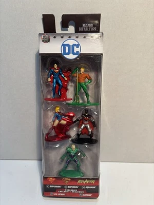 DC Nano Metalfigs Paquete de 5 Die Cast Metal Collector's Set B Jada Superman, Batman Foto 1 de 4