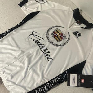 NWT Giordana Cadillac Cycling Jersey White Short Sleeve Men's Sz XL 3/4 Zip - Picture 1 of 6