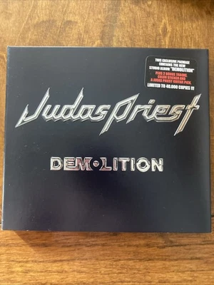 Judas Priest Demolition CD Black Package Bonus Tracks Sticker And Guitar Pick - Image 1 of 4