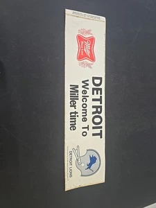 Vintage Detroit Lions Miller Bumper Sticker Estate Find - Picture 1 of 9
