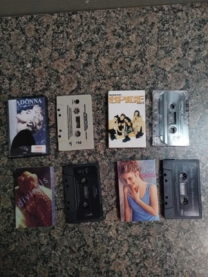 Madonna Spice Girls Divinyls Jennifer Paige Lot of 4 90's Pop Cassette Tapes Foto 1 de 4