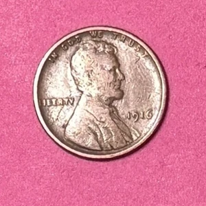 1916-P Lincoln Wheat Penny  Lamination,  L on rim, Rare #A03 - Picture 1 of 9