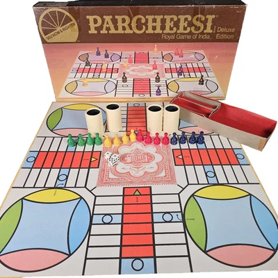 Parcheesi Deluxe Edition 1975 Vintage Game Royal Game of India - Image 1 of 4