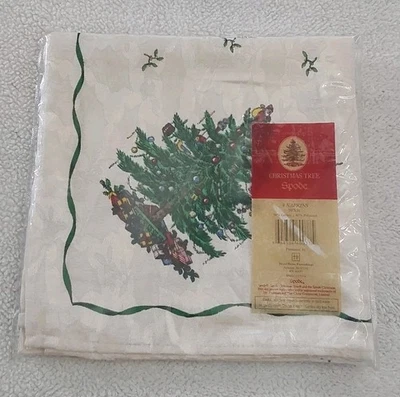 Servilletas para árbol de Navidad Spode cuatro decoración del hogar algodón poliéster lavado a máquina Foto 1 de 4