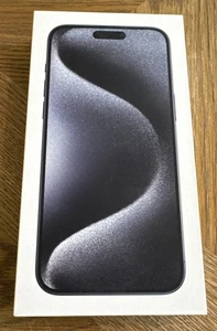 EMPTY Box Apple iPhone 15 Pro Max Blue Titanium 512GB BOX ONLY W/ Sticker & Inst - Picture 1 of 8