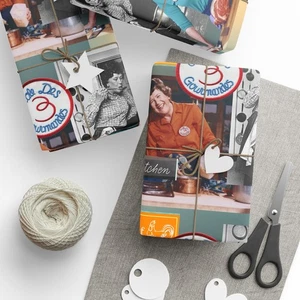 Geschenkpapier Julia Kind Vintage 80er Koch Host Collage  - Bild 1 von 13