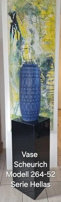VASE VON SCHEURICH MODELL 264-52 SERIE HELLAS 60er Jahre Vintage BLAU MATT - Bild 1 von 4