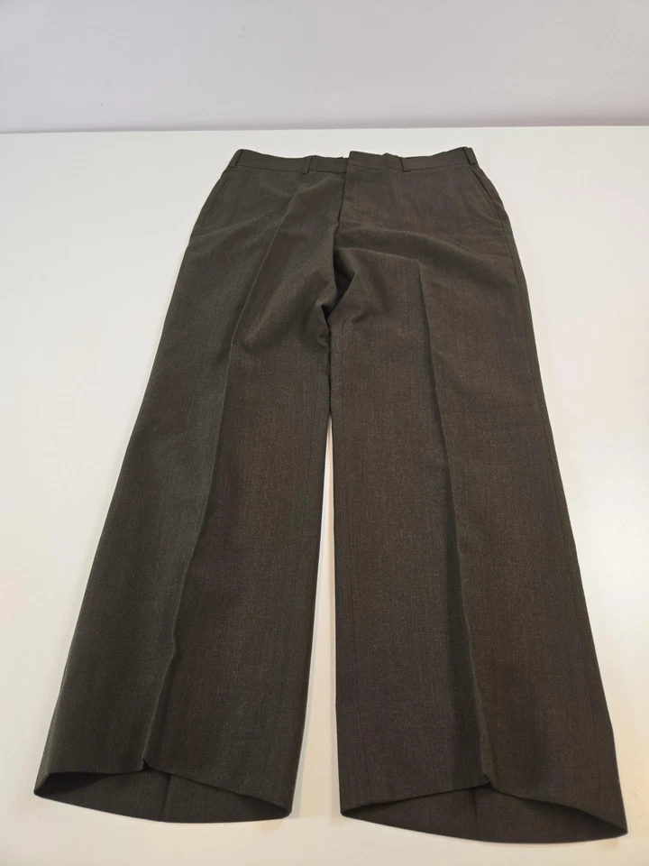 Pantalones de vestir vintage del Cuerpo de Marines para hombre 34R verde oliva poli lana plisados DSCP Foto 1 de 4