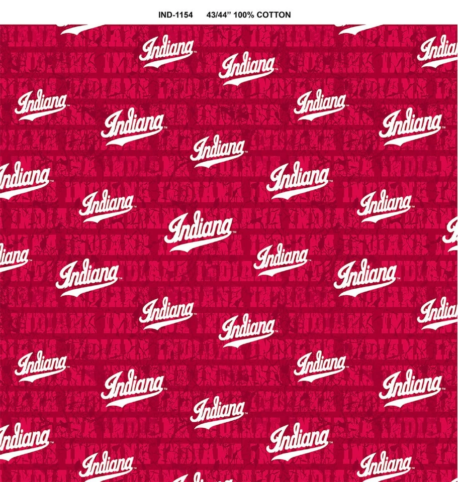 Indiana Hoosiers Toss Red Fabric Hair Tie Scrunchie Scrunchies by Sherry - Image 1 of 1