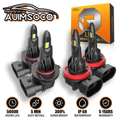 Kit de bombillas de faros LED 9005+H11 High Low Beam 6000K 4 piezas para Scion iQ 2014-2015 Foto 1 de 4