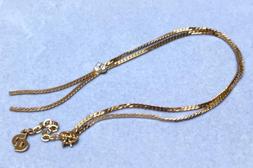 Collana Christian Dior Pietra x Colore Oro Buone Condizioni 41001 Autentica