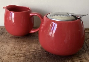 Maxwells Williams Red Sugar Bowl And Milk Jug Set - Picture 1 of 9