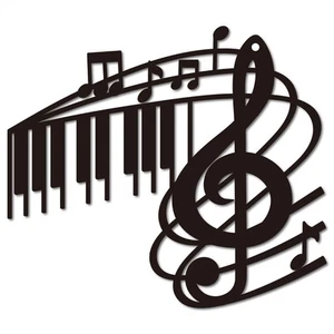 Metal Wall Art Music Note Decor Wall Hanging Plaques Ornaments Iron Wall Art ... - Picture 1 of 7