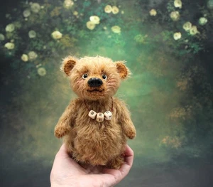 Teddybär Teddy Bär Sammlung  Künstlerteddy Kunstarbeit Handarbeit 17 Cm NEU - Bild 1 von 8