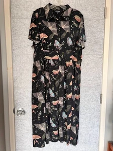 Vestido Camisa Midi Nightmoth para Mujer Disturbia EE. UU. 14 Gótico Bruja Capricho NUEVO - Imagen 1 de 5