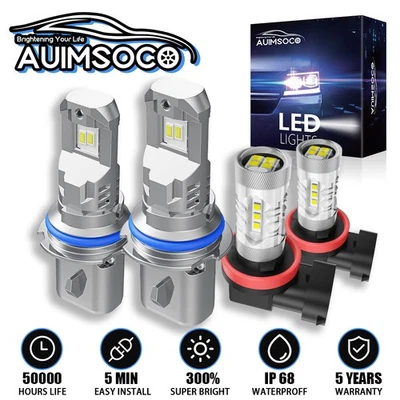 Kit de 4 faros LED y faros antiniebla para Nissan Versa Note 2014 2015-2019 Foto 1 de 4