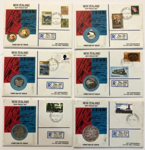 NEW ZEALAND 1974 Seven (7) Coin Proof Set First Day Cover Hutt PNC 101 - Picture 1 of 13