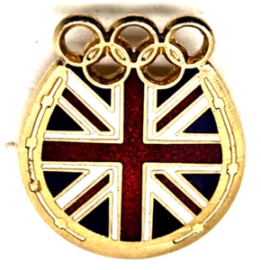 1984 L.A. Olympic Great Britain Lucky HorseShoe Hat Pin Pinback Lapel Vtg HTF - Picture 1 of 2