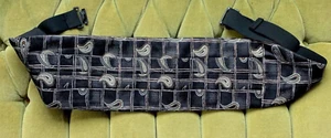 Mens Silk Cummerbund Belt Black Paisley - Picture 1 of 6