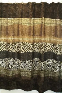 Animal Instincts Collection Shower Curtain with Liner 70x72 Inch Multiple Colors - Picture 1 of 7
