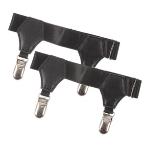 2pc Sock Clamp Fixed Keeper Non-Sock Clamp Adjustable Stay Garter Strap Mount - Picture 1 of 10