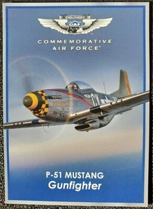 US Air Force P-51 Mustang Gunfighter Ghost Squadron Commemorative Card - Picture 1 of 2