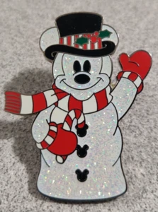 Disney 2008 Mickey Mouse Snowman Sparkle Glitter Pin - Picture 1 of 1