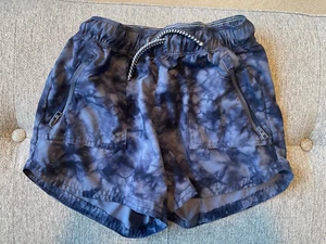Athleta Girl Blue Tie-dye Shorts Medium 8/10 - Picture 1 of 3