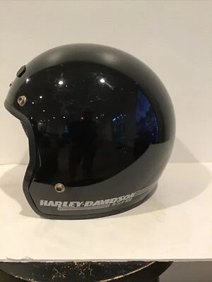 Capacete de motocicleta vintage 1993 Bell Spirit Harley Davidson tamanho grande preto - Imagem 1 de 4