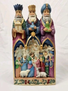 Jim Shore Heartwood Creek "Nato il Signore dei Signori" Diorama 3 Re 6011682 - Foto 1 di 7