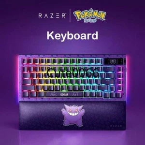 Razer x Pokémon Gengar Wireless Mechanical Keyboard RGB Backlit With Wrist Rest - Picture 1 of 8