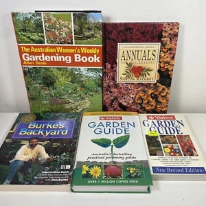 5 Lot Gardening Books- Annuals, Burkes Backyard, Yates Garden Guides - Picture 1 of 11